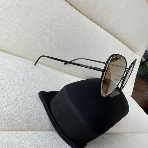 DOLCE & GABBANA D&G Sonnenbrille DG 2225 1311 6E 52-26 145 Black Gold Metal Grid main image 9